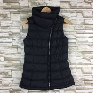 Athleta Downabout Puffer Vest Full Zipper Black